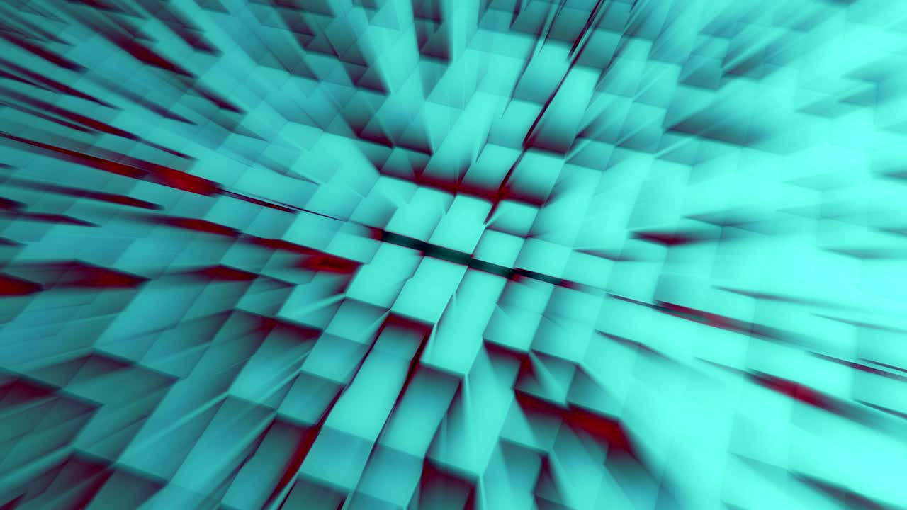azulejos cubos bucle 4k - fondo colorido rayo de luz rojo azul-verde - vista 01