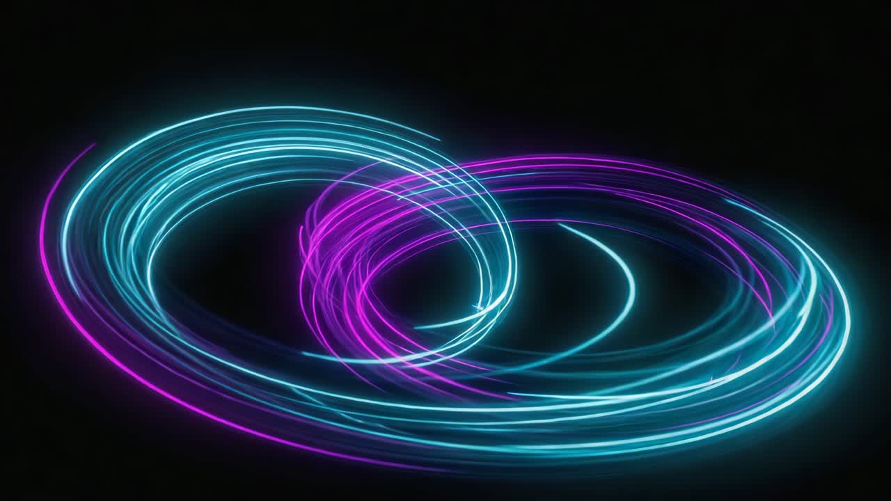 Abstract Neon Light Painting