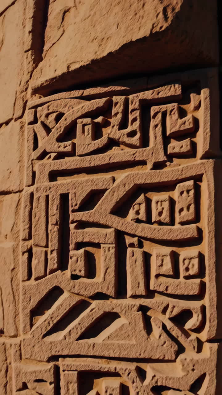 Ancient Desert Fortress and Carvings