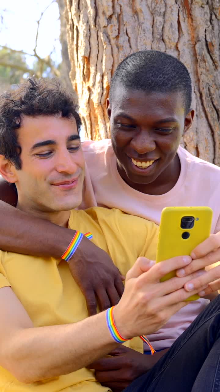Gay Couple Enjoying Time Together Outdoors