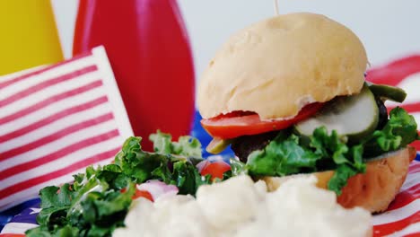 Hamburger-with-4th-july-theme