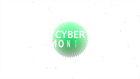 Cyber-Monday-Mit-Grünem-Kreis-Auf-Weißem-Farbverlauf