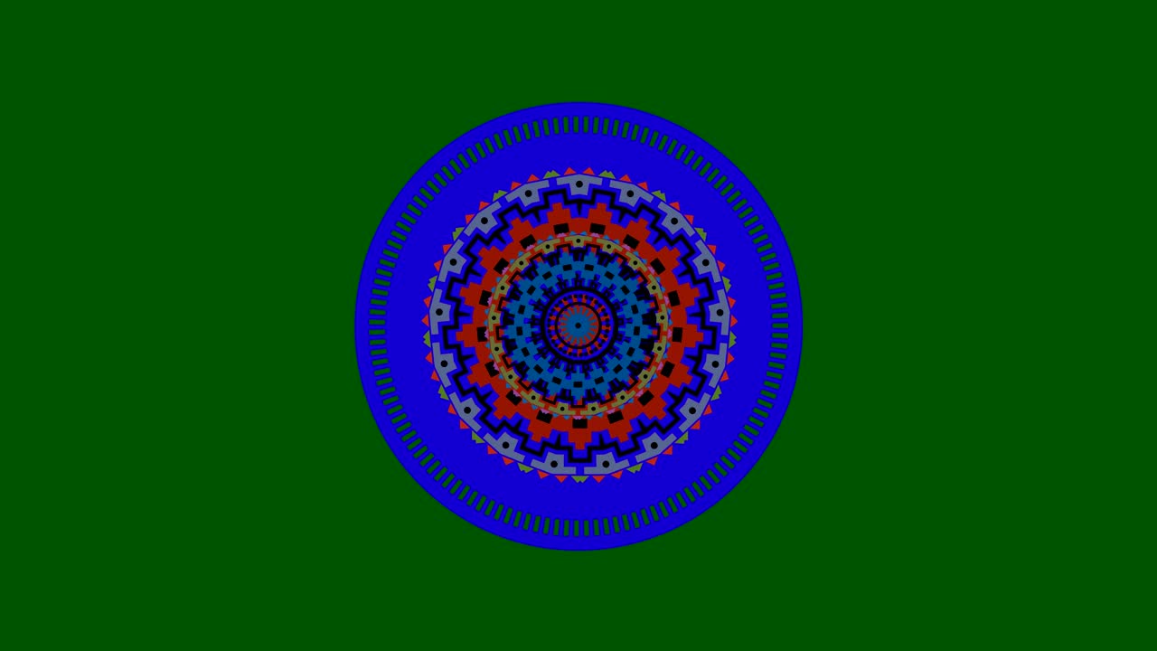 dibujos gráficos que giran en el centro cambiando de color.