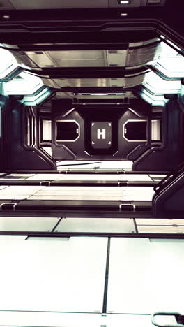 futuristic spaceship corridor