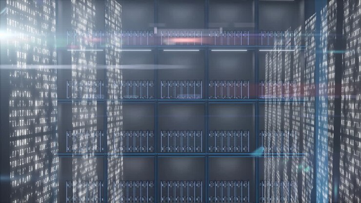 Animation of data processing over computer servers