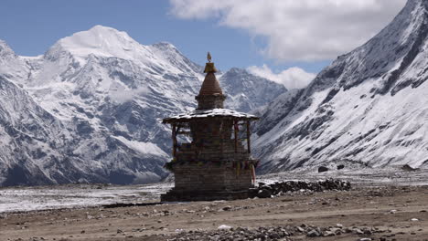 time-lapse of clouds moving over mountains in the manaslu region, nepal