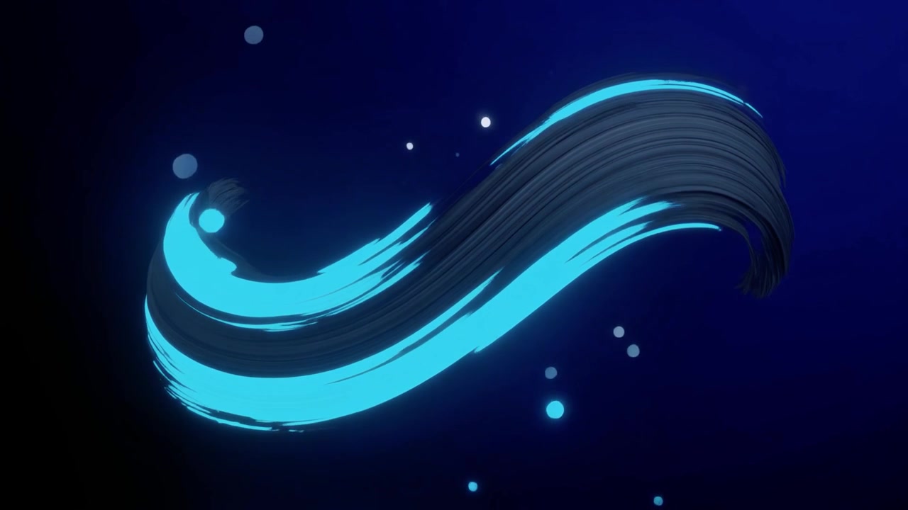 Grafica animata 3D astratta di un vortice blu luminoso