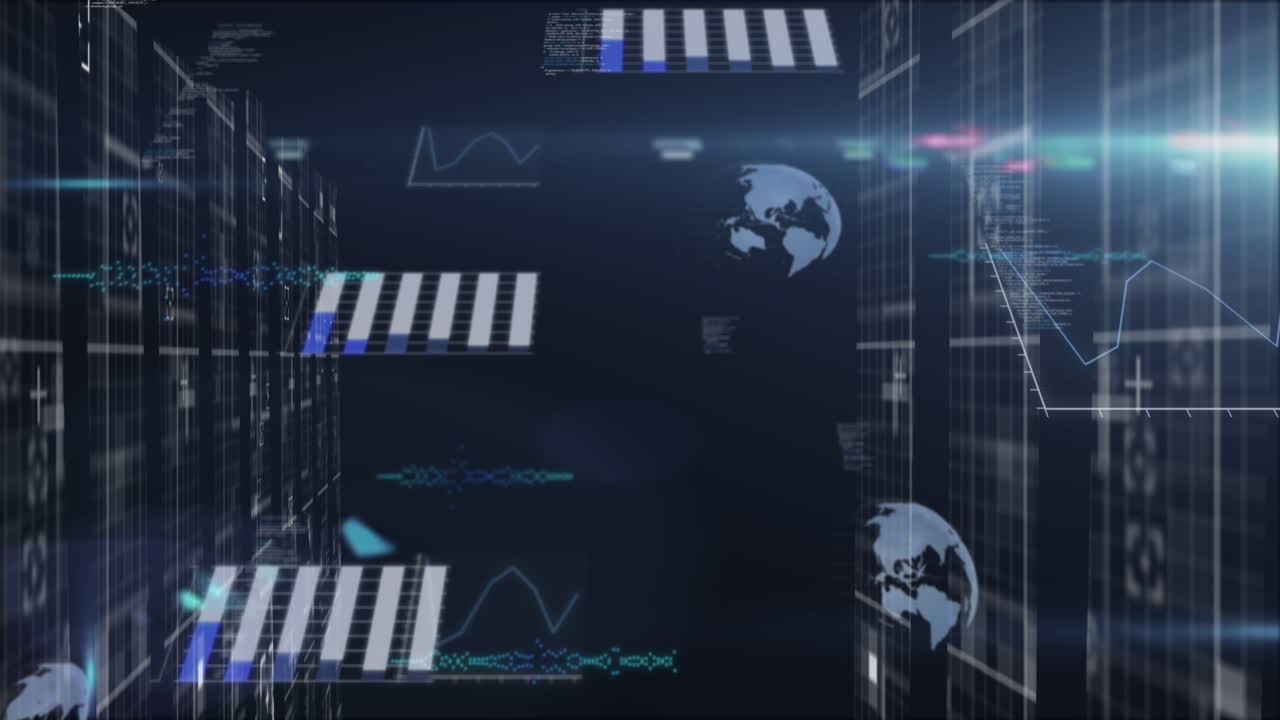 글로벌과 서버를 통해 통계 및 데이터 처리의 애니메이션
