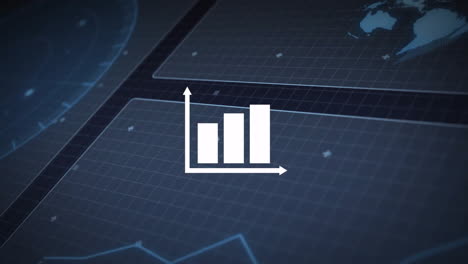 animation of digital data processing over screens