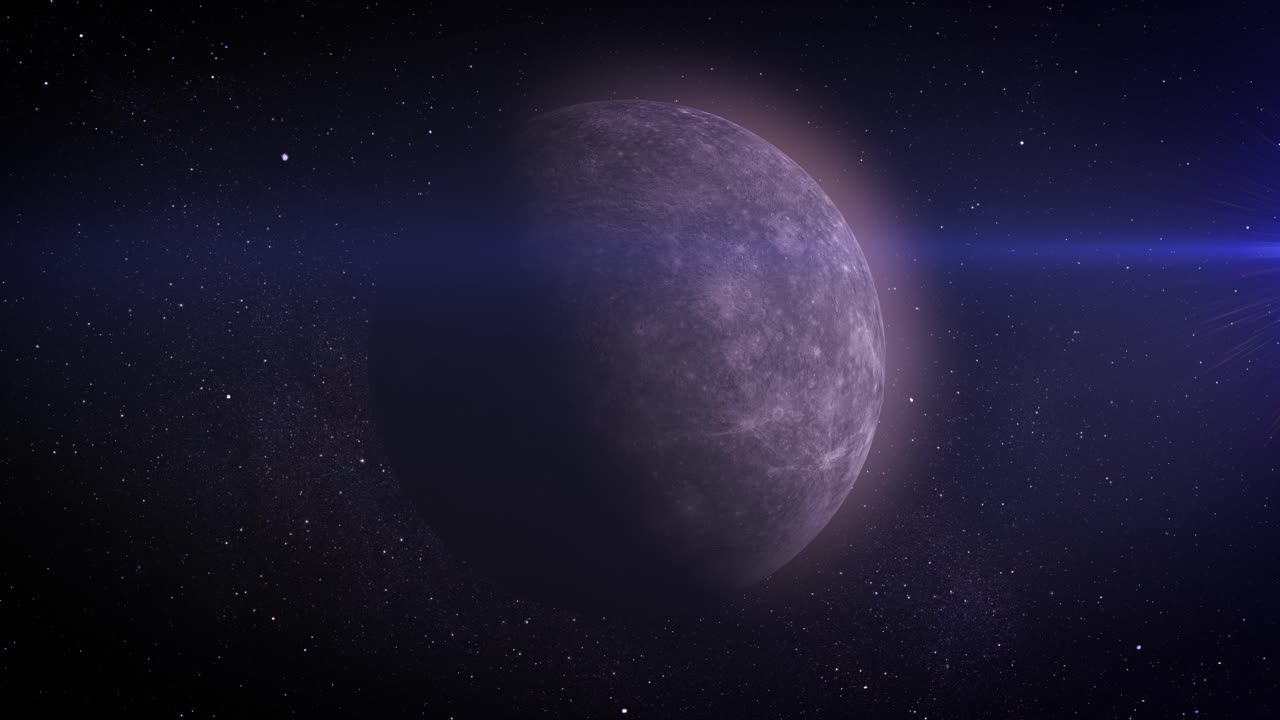 Planet Mercury in Outer Space