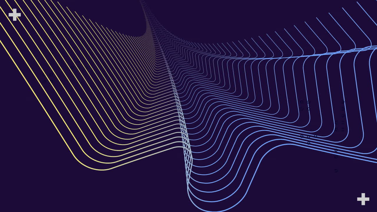 Animation of interference over lines on black background