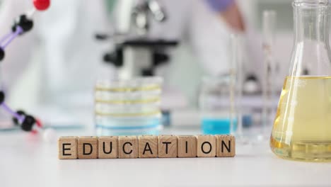 education and science in the laboratory
