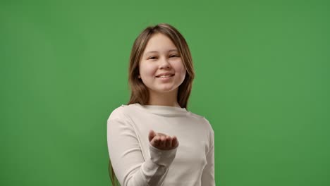 teenage girl smiling at camera