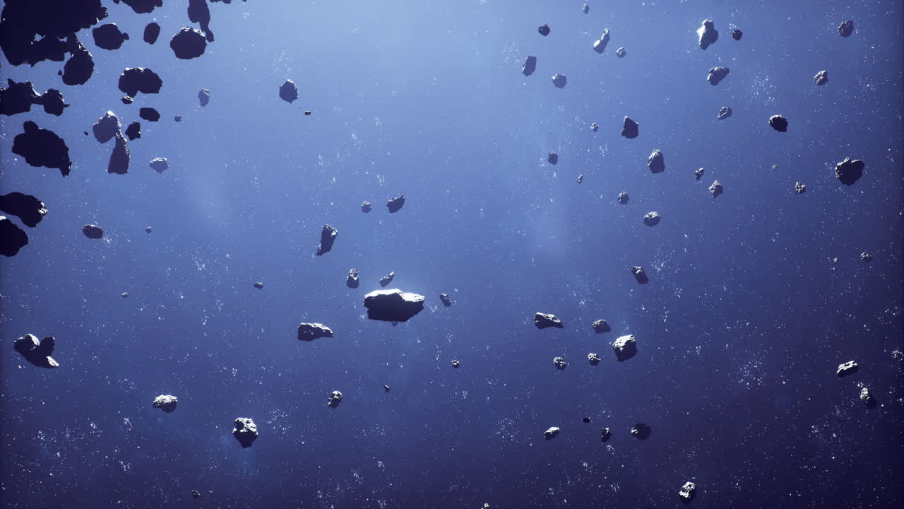 Exploring the vastness of space with numerous asteroids floating freely