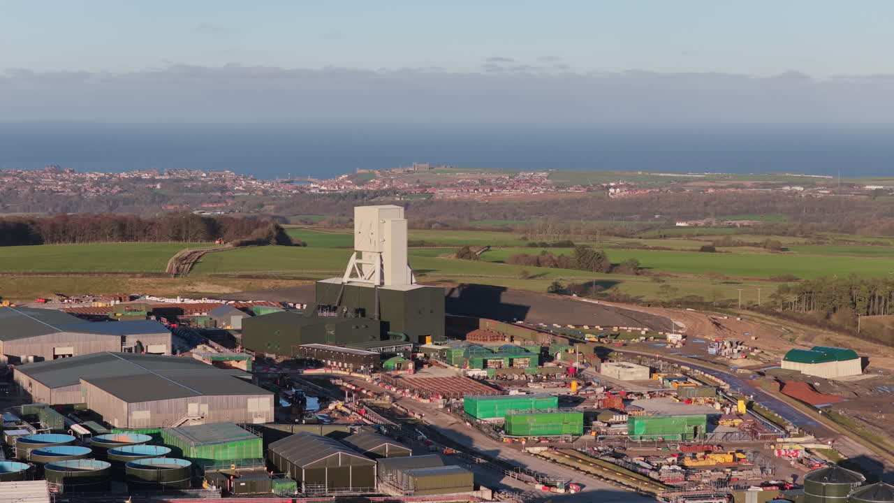 Woodsmith Mine Anglo American, Sirius, polyhalittmineral – drone på vei mot gruven – des. 2025
