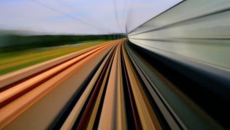 seamless loop timelapse of high-speed train ride