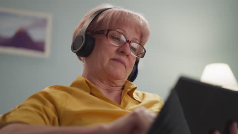 well-groomed elderly woman with blonde hair