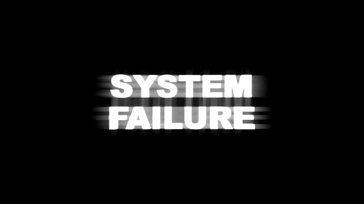 SYSTEM FAILURE Glitch Text Animation, Rendering, Background, with Alpha Channel, Loop