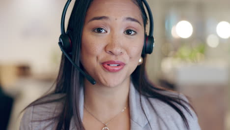 Customer-service-face,-video-call-conversation