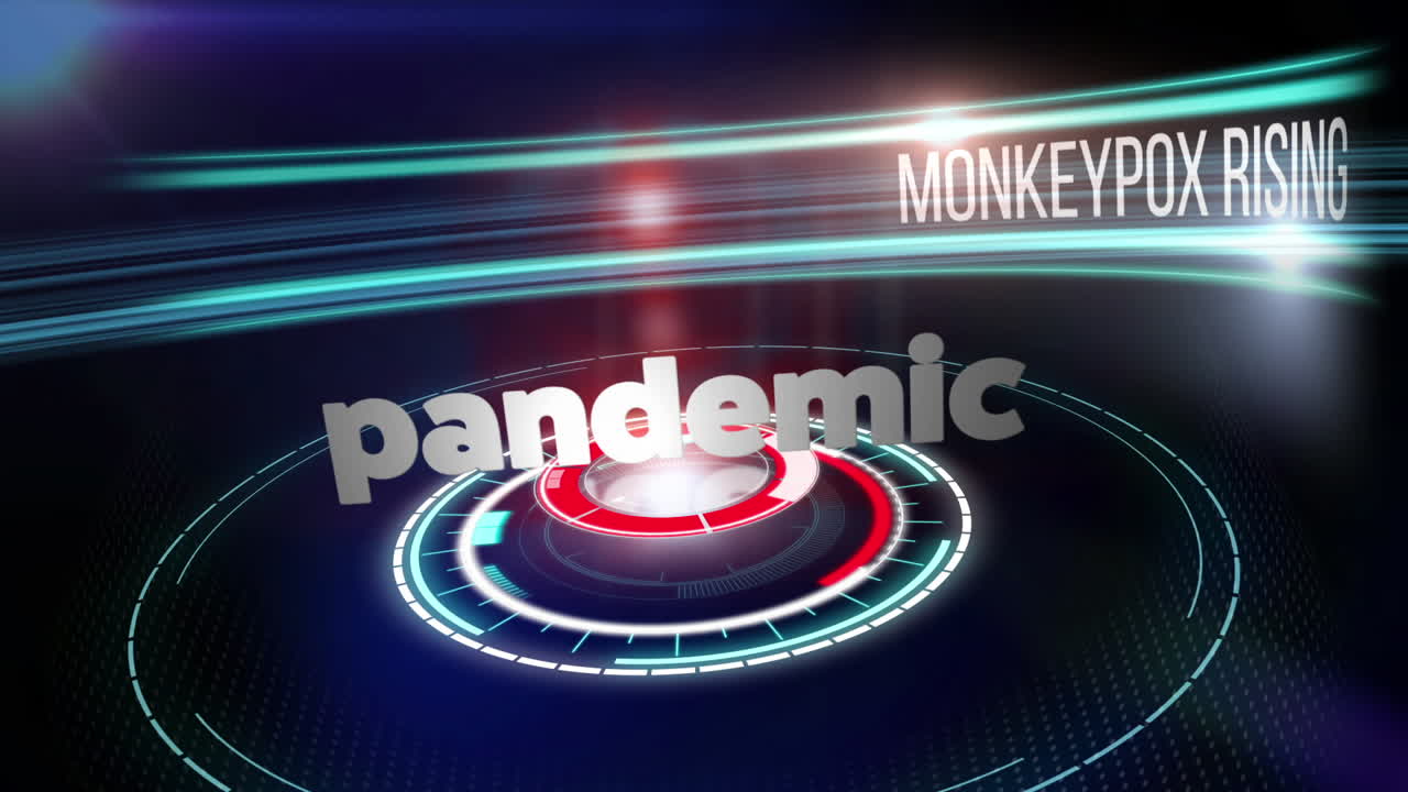 Premium stock video - Animation of monkeypox text and scope scanning ...