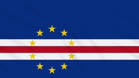 cape verde flag waving cloth background, loop