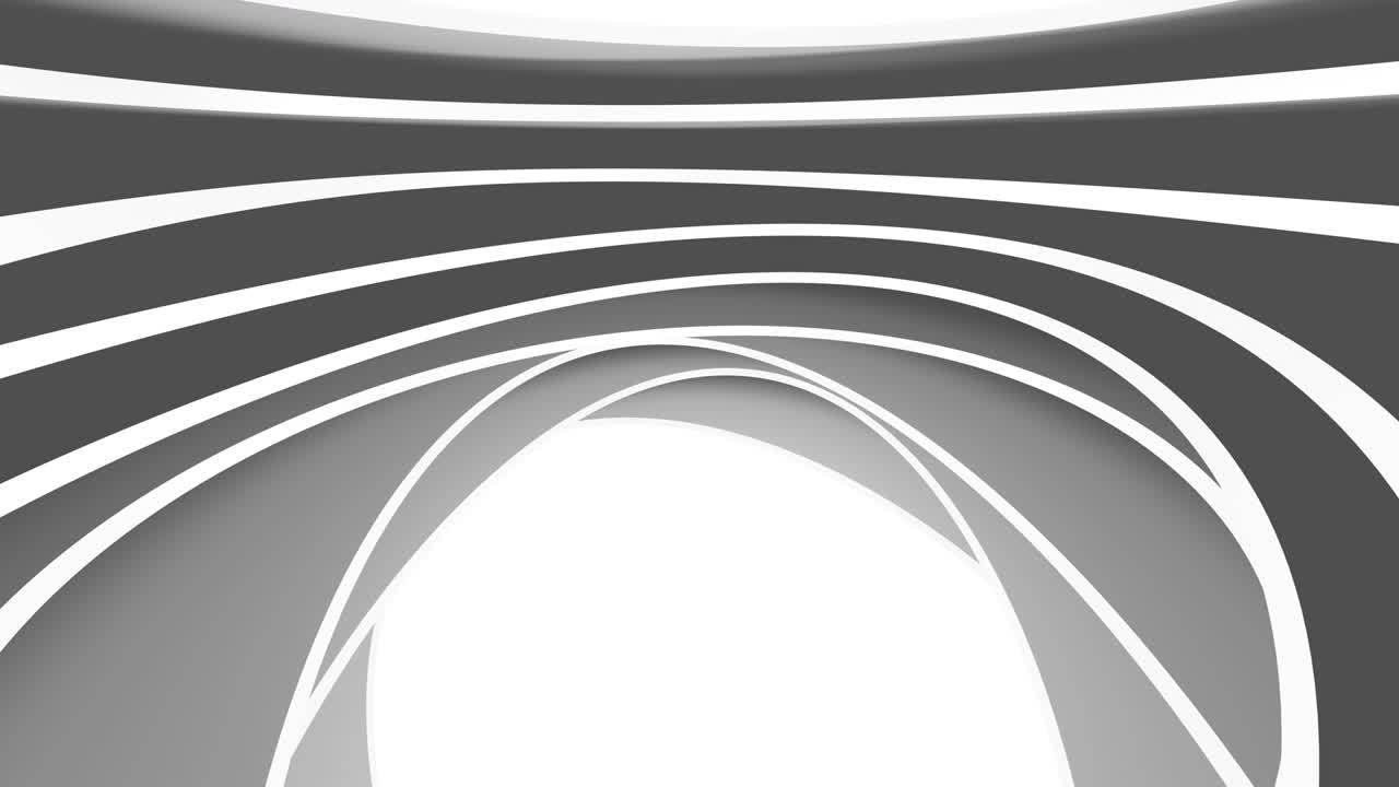 Rotation of white ovals. Abstract background