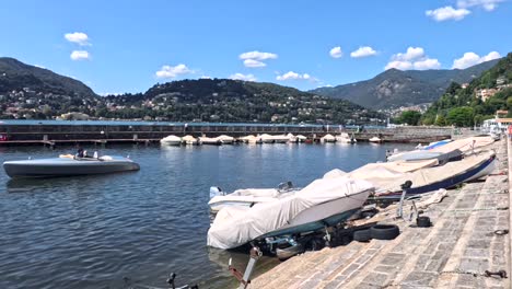 beautiful summer day at lake como