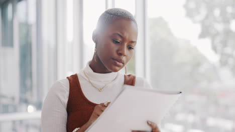corporate black woman, documents