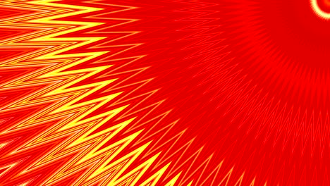 dynamic abstract background with kaleidoscope motions forming zigzag and spiral with semicircles and rotation turns in colors orange, yellow and red