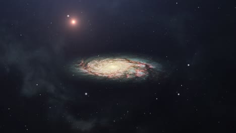 galaxy and stars floating in the universe