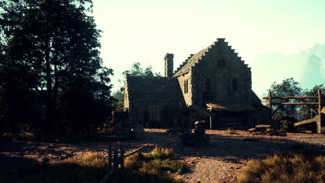 old stone building in a fantasy setting