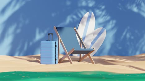 해변 휴가 장면