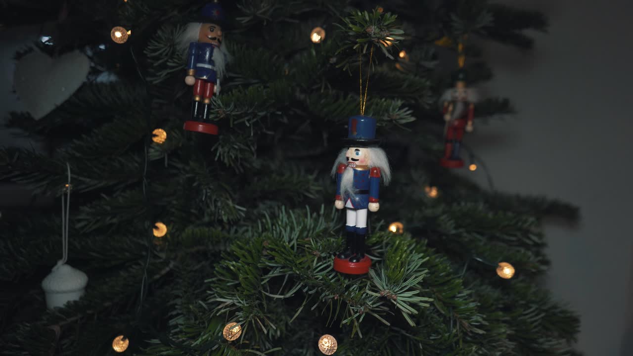 Decoration Toy Nutcracker on Christmas Tree