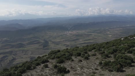 Pyrenees-aerial-reveals-lush-green-valley-at-Saint-Paul-de-Fenouillet