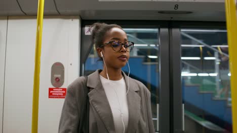 Woman on a Subway