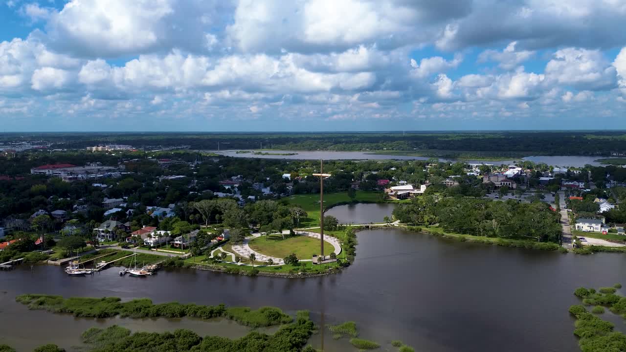 A beautiful drone video of a 200' tall cross in St. Augustine Florida.