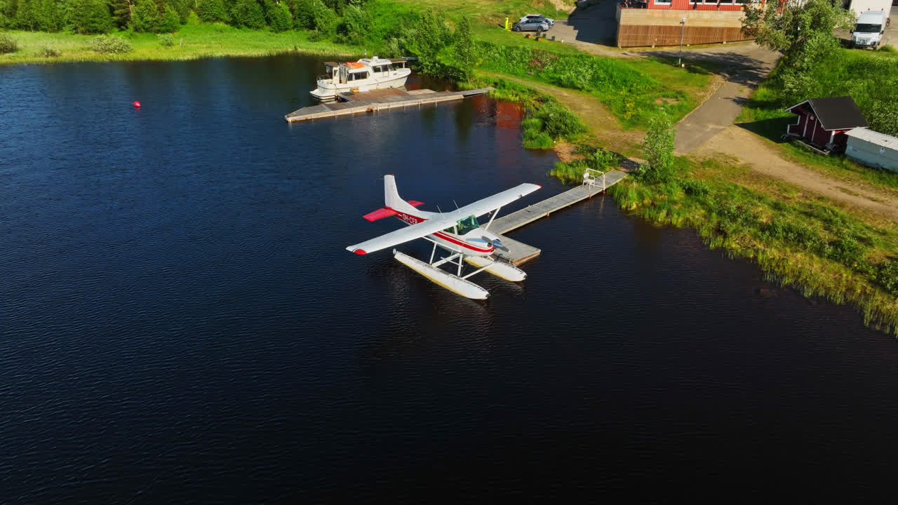 Seaplane on a Calm Lake