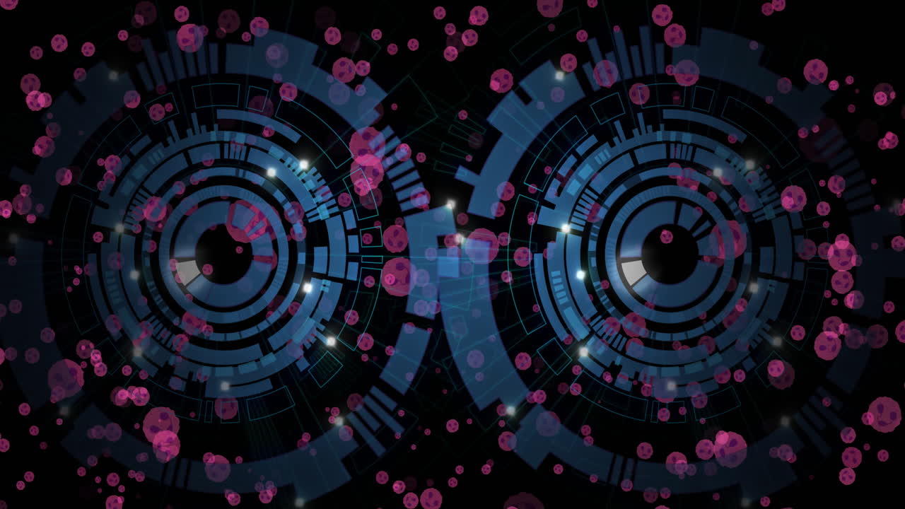 animación del escaneo del alcance sobre los íconos que caen