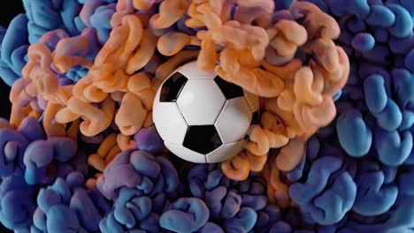 soccer ball in ink explosion