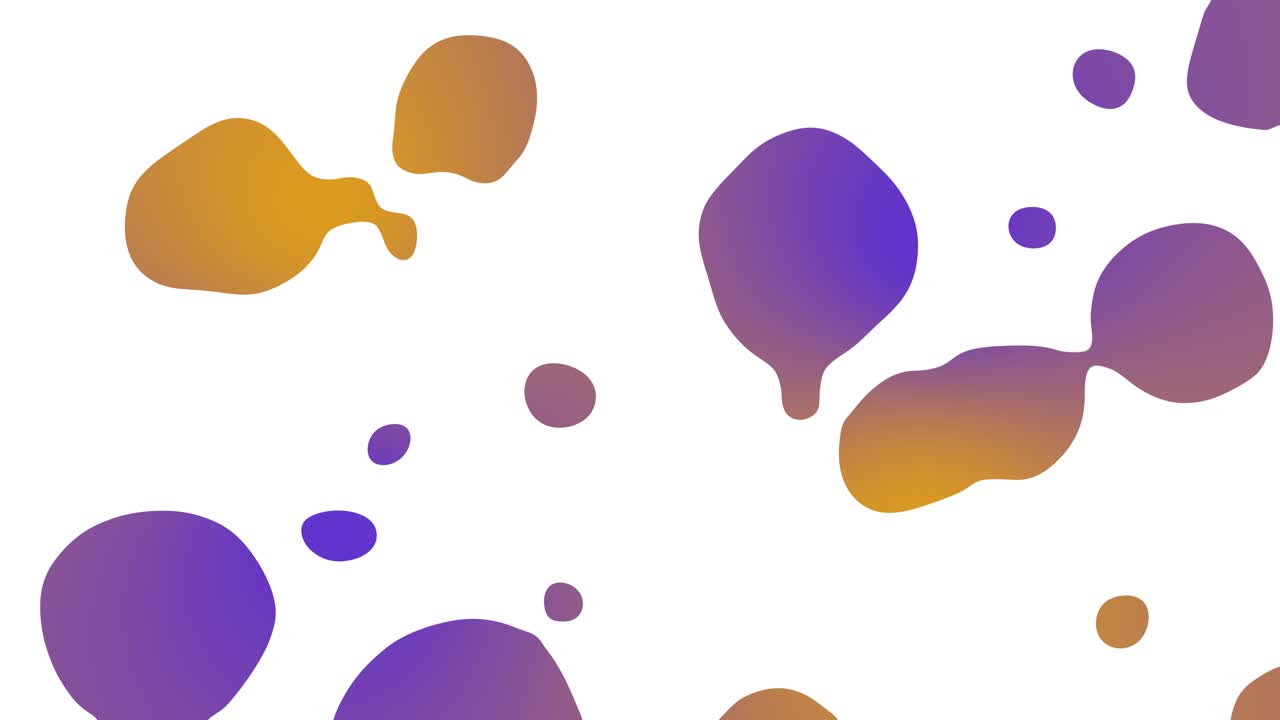 Yellow And Purple Bubbles Merging In White Background Creating Gradient Color