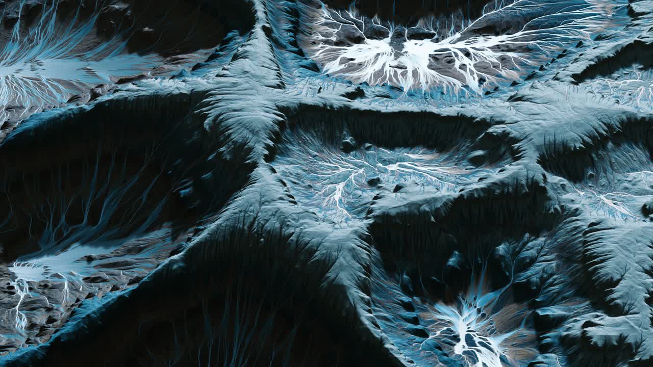 вид на ландшафт инопланетной планеты