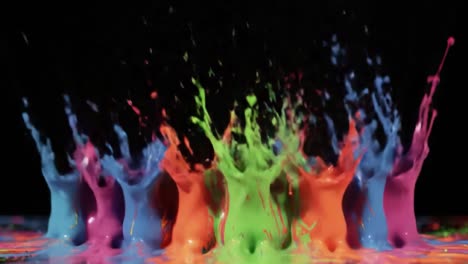 colorful paint splash explosion
