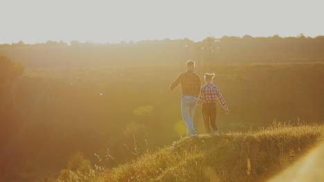 couple in love together. young couple in love together on nature in summer