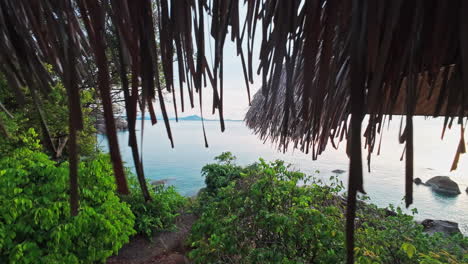 outdoor tropical sea view after heavy rainfall