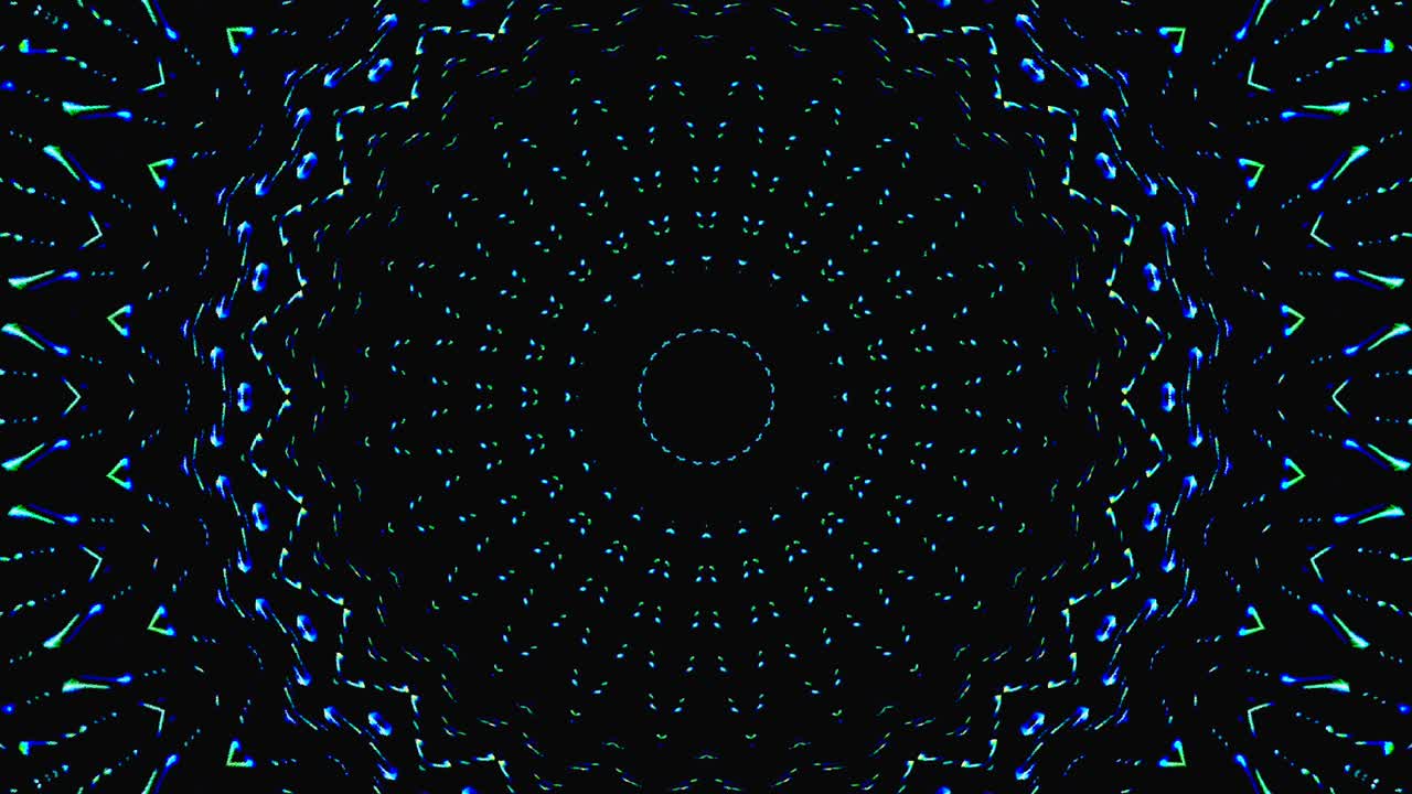 Beautiful abstract kaleidoscope that shines, a radiant light that regulates the subtle movements