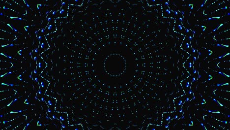 hermoso caleidoscopio abstracto que brilla, una luz radiante que regula los movimientos sutiles