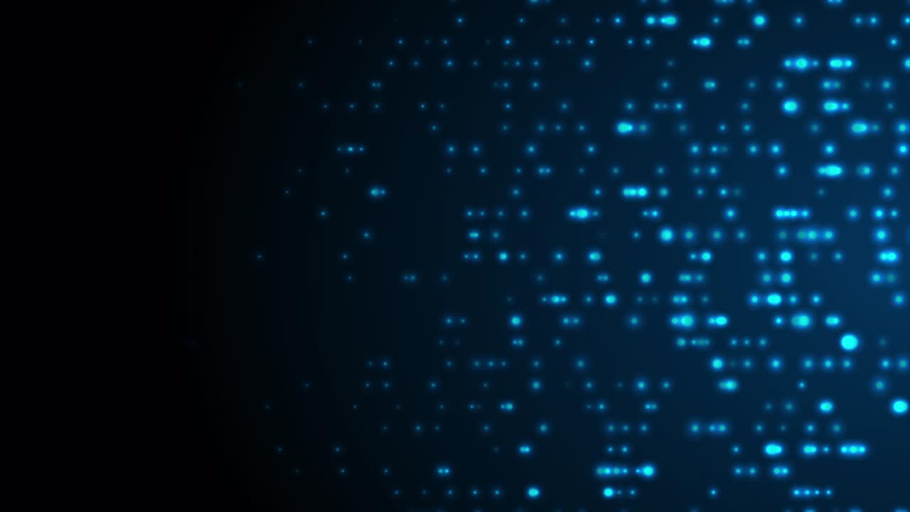 Multicolored neon glowing futuristic particles abstract motion background