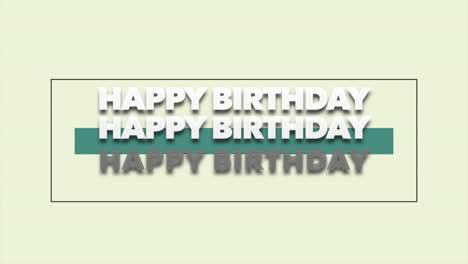 Modern-repeat-Happy-Birthday-text-in-frame-on-green-gradient