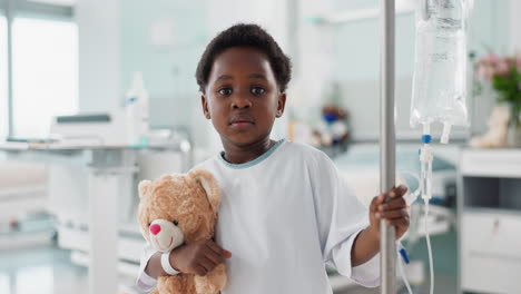 african child, sick in hospital