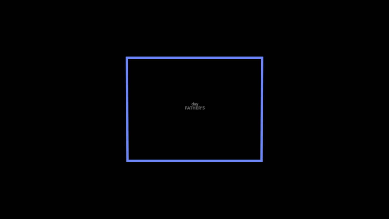 블루 네온 프레임에 아버지의 날